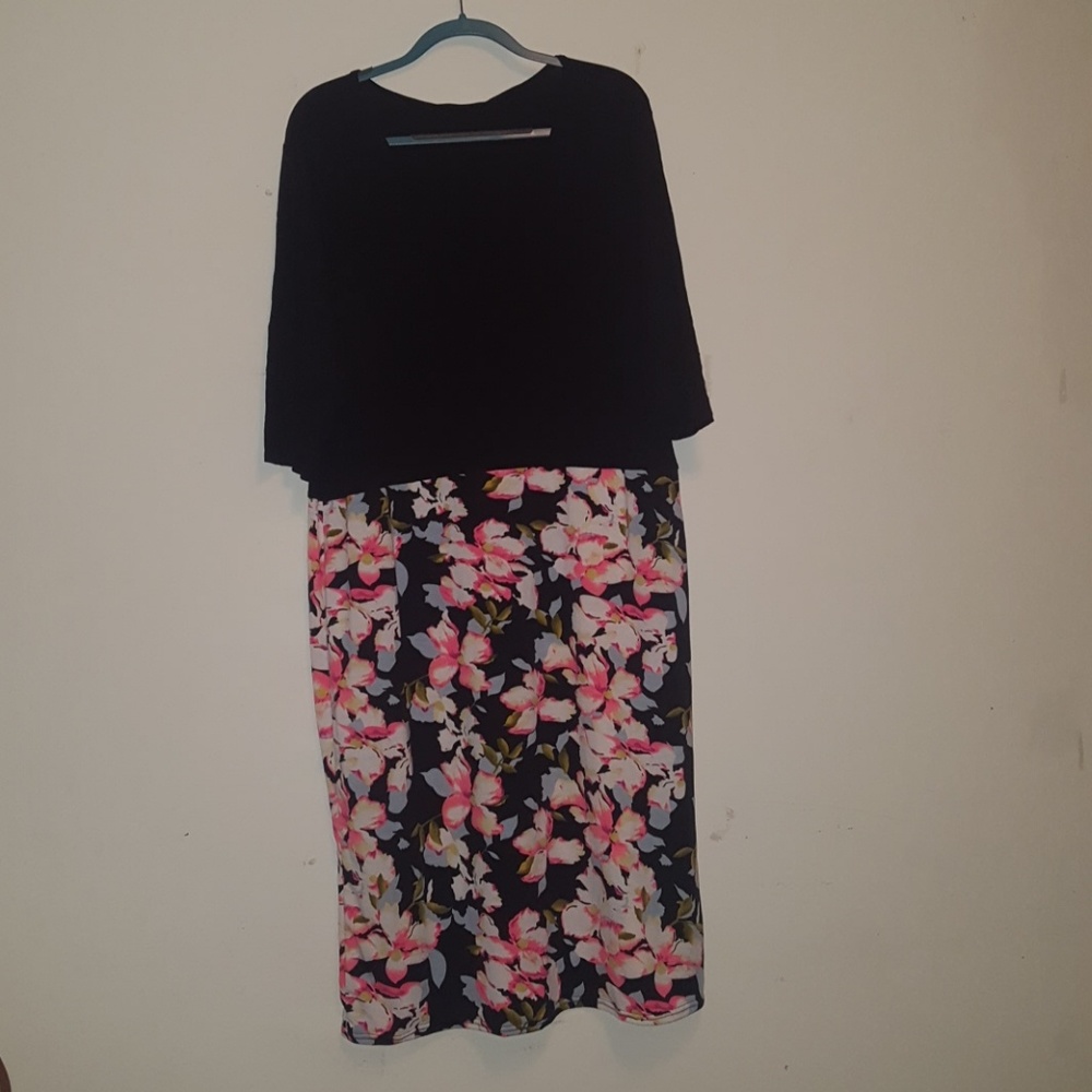 Black and Floral Dress
